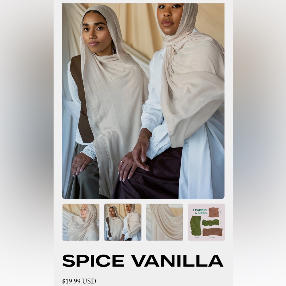 Vela Scarves Double size in Spice Vanilla